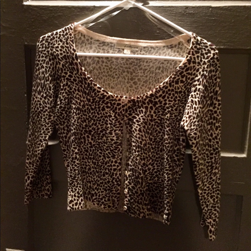Animal print cardigan